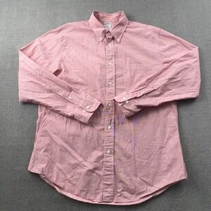 Brooks Brothers Shirt Adult Large Red Button Up Long Sleeve Casual Preppy Men's